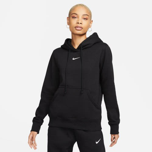 Nike Sportswear Phoenix Fleece Kapuzensweater Hoodie Sweatpullover Damen schwarz