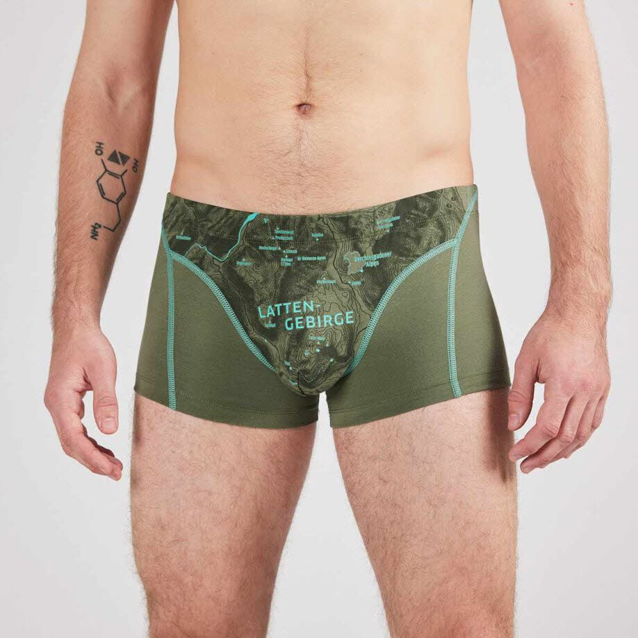 Ein schöner Fleck Erde Herren Unterhose Boxershort Lattengebirge grün