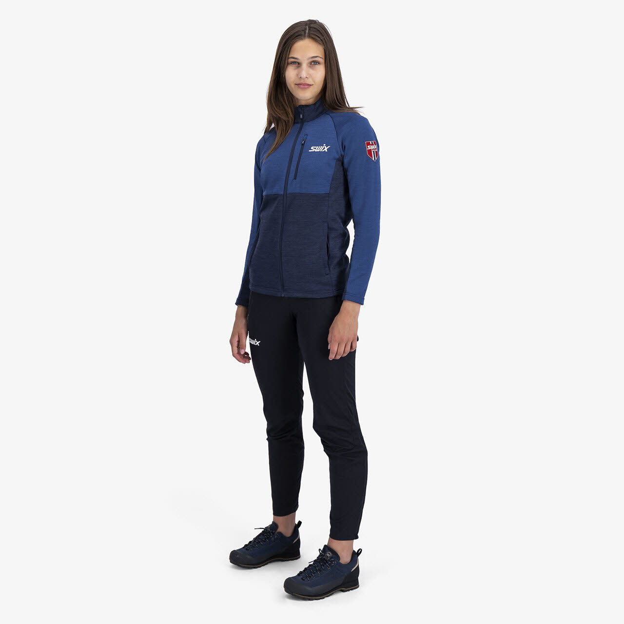 Swix Infinity midlayer jkt Damen Fleecejacke blau