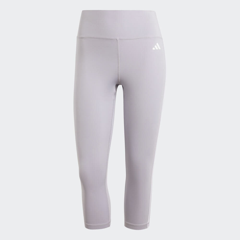 adidas TRAIN ESSENTIALS 3-STREIFEN HIGH-WASTED Damen 3/4 Leggings lila