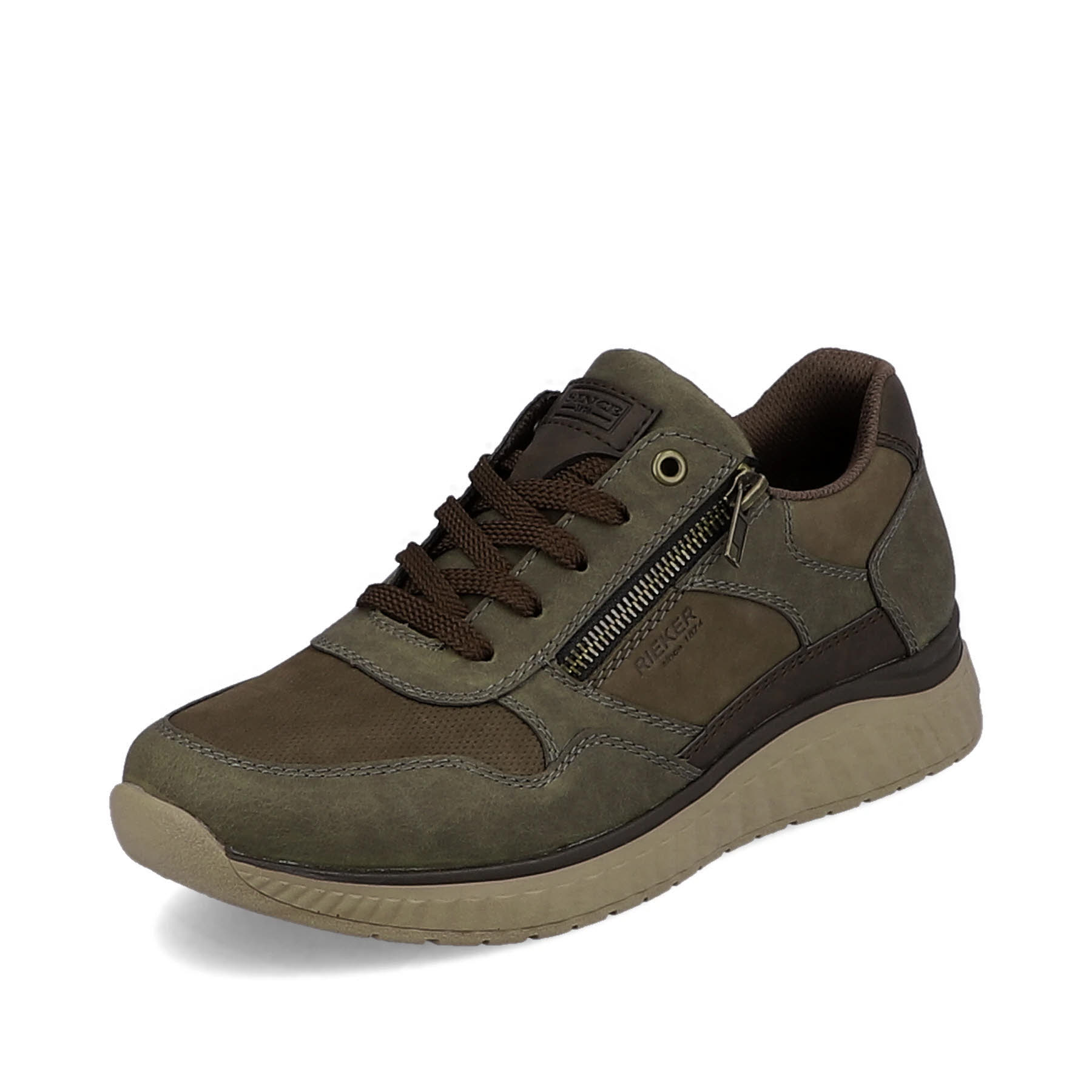 Rieker Sneaker Herren Alltagsschuhe Modeschuhe braun-grün