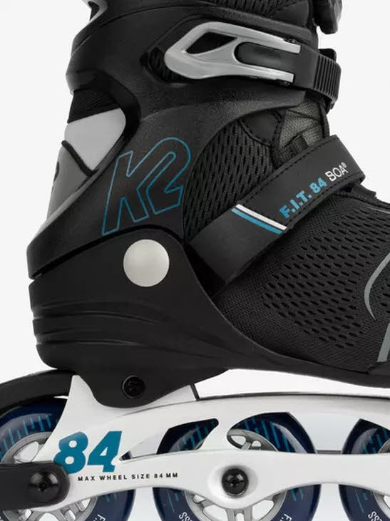 K2 F.I.T. 84 BOA Inline Skates Atmungsaktiv BOA Fit System Stability Plus Cuff Herren Grau NEU