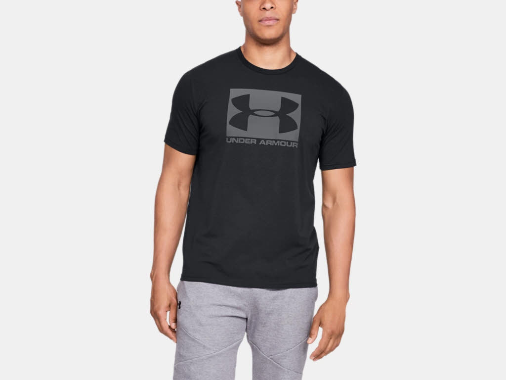 Under Armour HE UA BOXED SPORTSTYLE SS Herren T-Shirt Kurzarm Sport Freizeit schwarz NEU