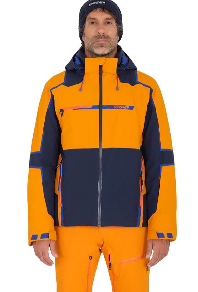 Spyder Titan Herren Skijacke Winterjacke Kapuzenjacke orange