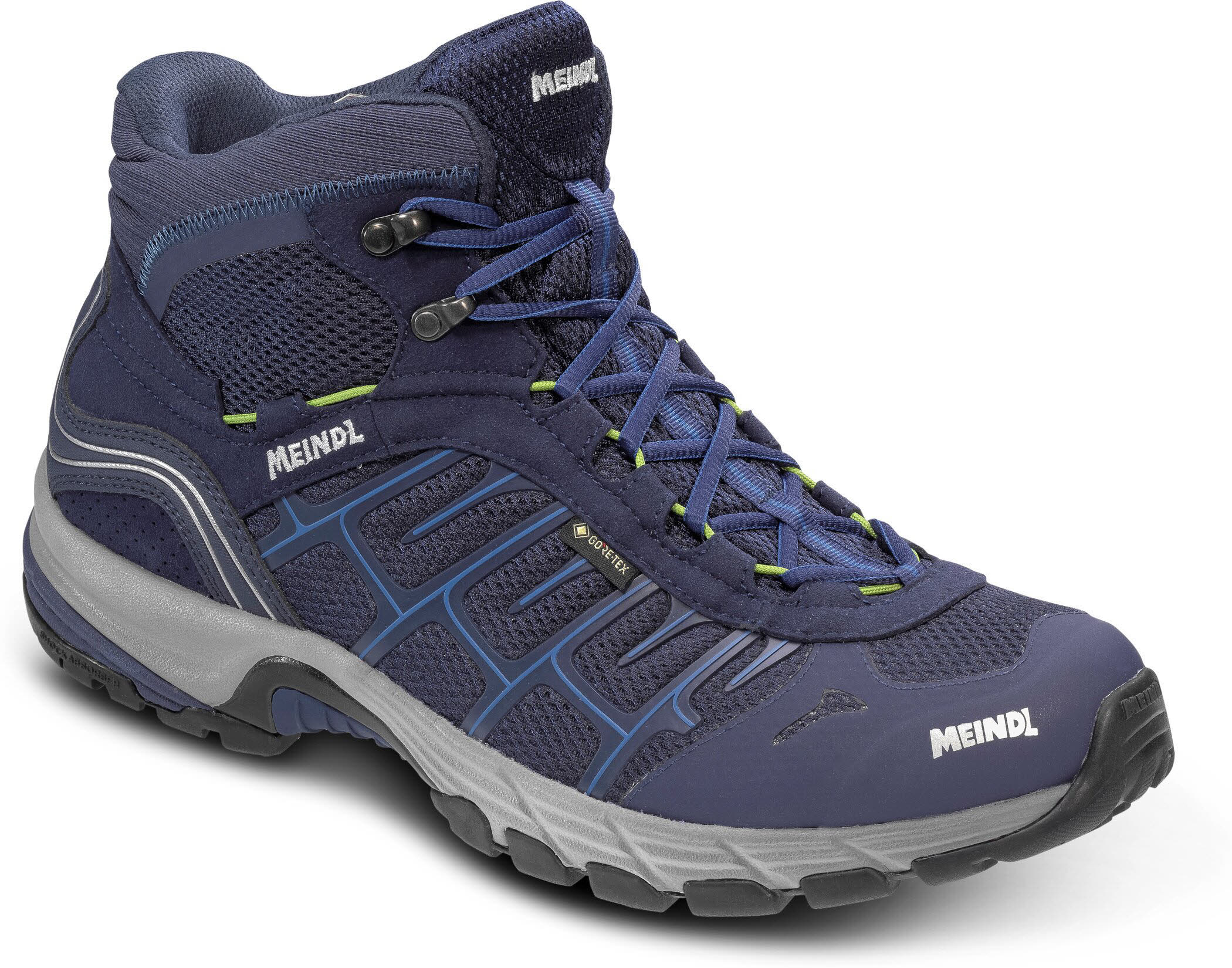 Meindl Quebec Mid GTX Herren Trekkingschuhe Wanderschuhe Gore-Tex wasserdicht blau