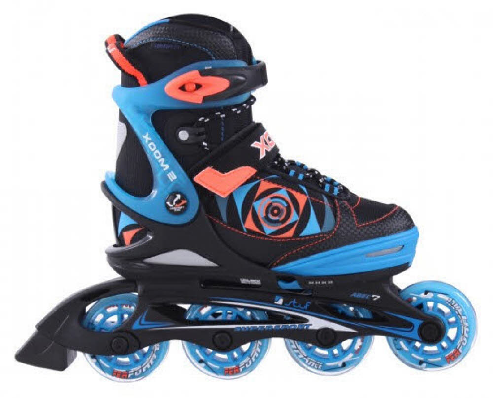 Stuf XOOM 2 Jungen Inlineskate Verstellbar Outdoor Freizeit schwarz blau NEU