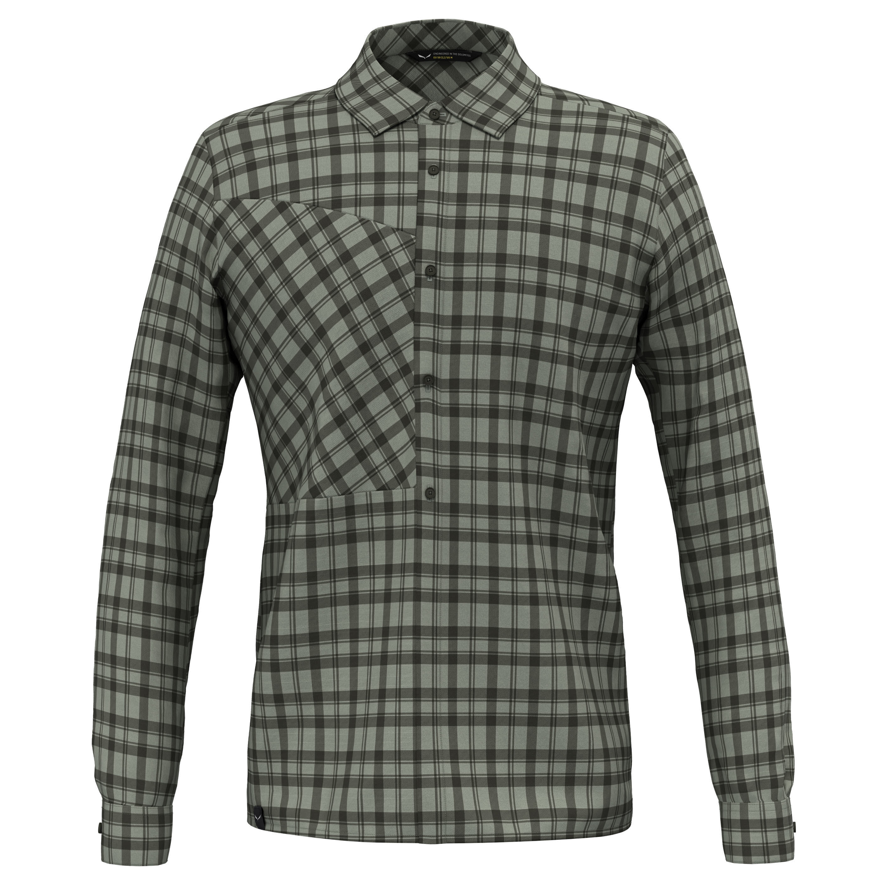 Salewa Fanes Flannel 5 Polarlite Herren Hemd Flannelhemd Trekkinghemd grün