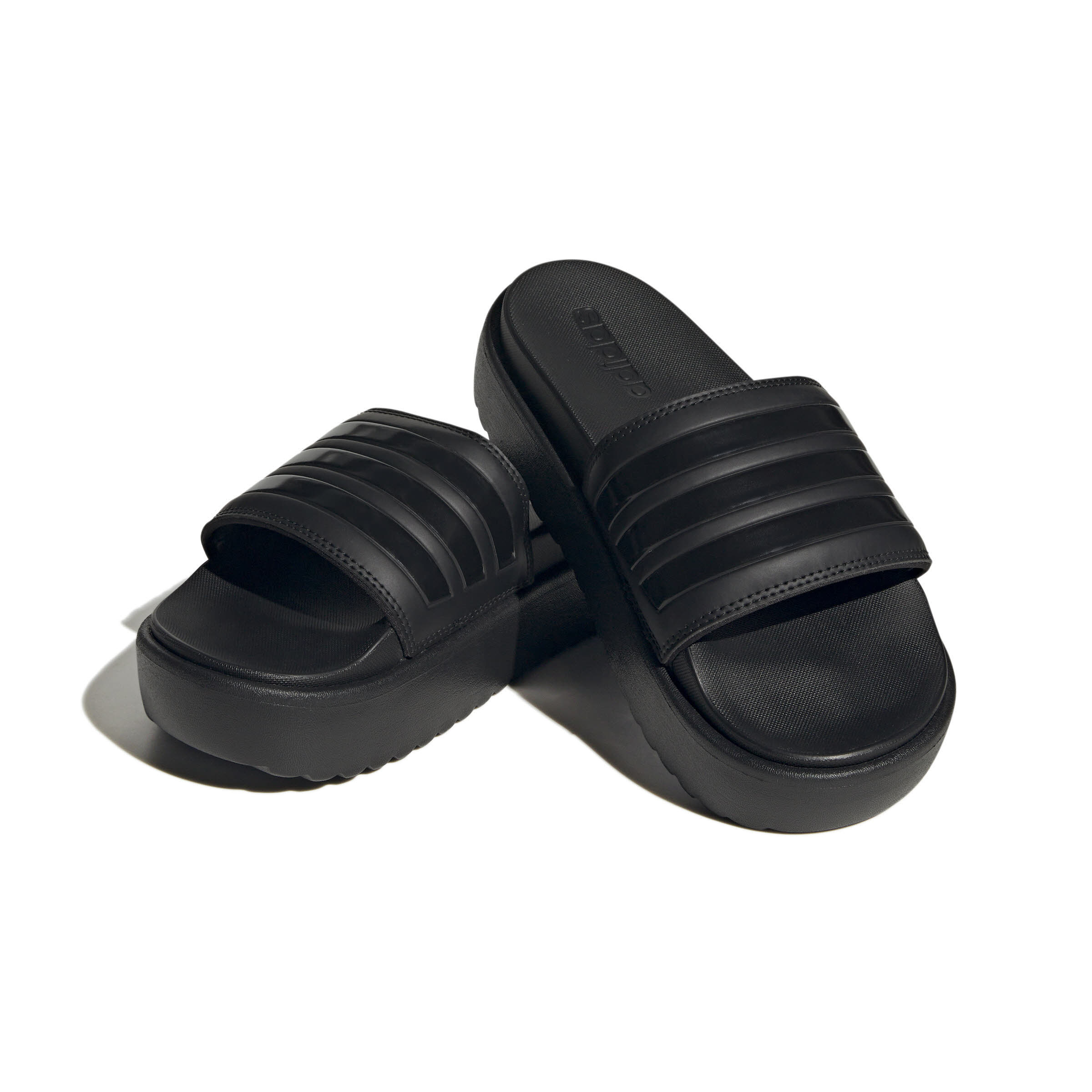 adidas ADILETTE PLATFORM SLIDES Damen Badeschuhe Badesandalen schwarz NEU