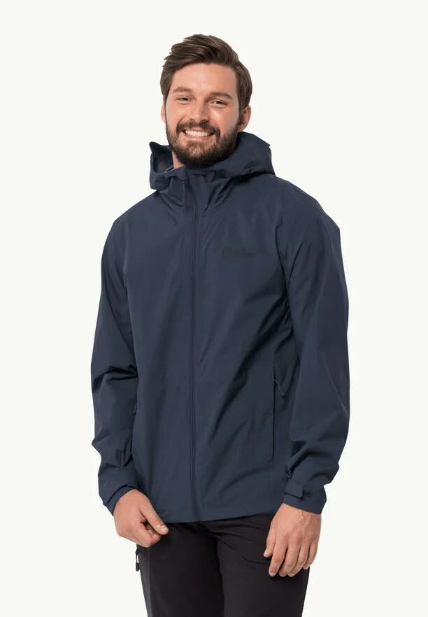 Jack Wolfskin Elsberg 2.5l Herren Regenjacke Wanderjacke Blau