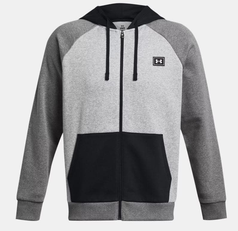 Under Armour Rival Fleece Herren Jacke Kapuzenjacke grau