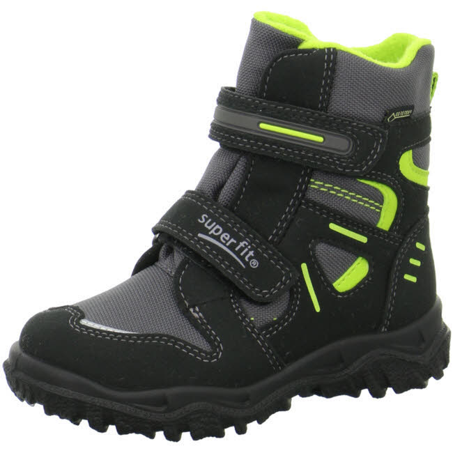 Superfit Stiefelette HUSKY Klettverschluss Winterschuh GORE-TEX leicht flexibel schwarz/grün