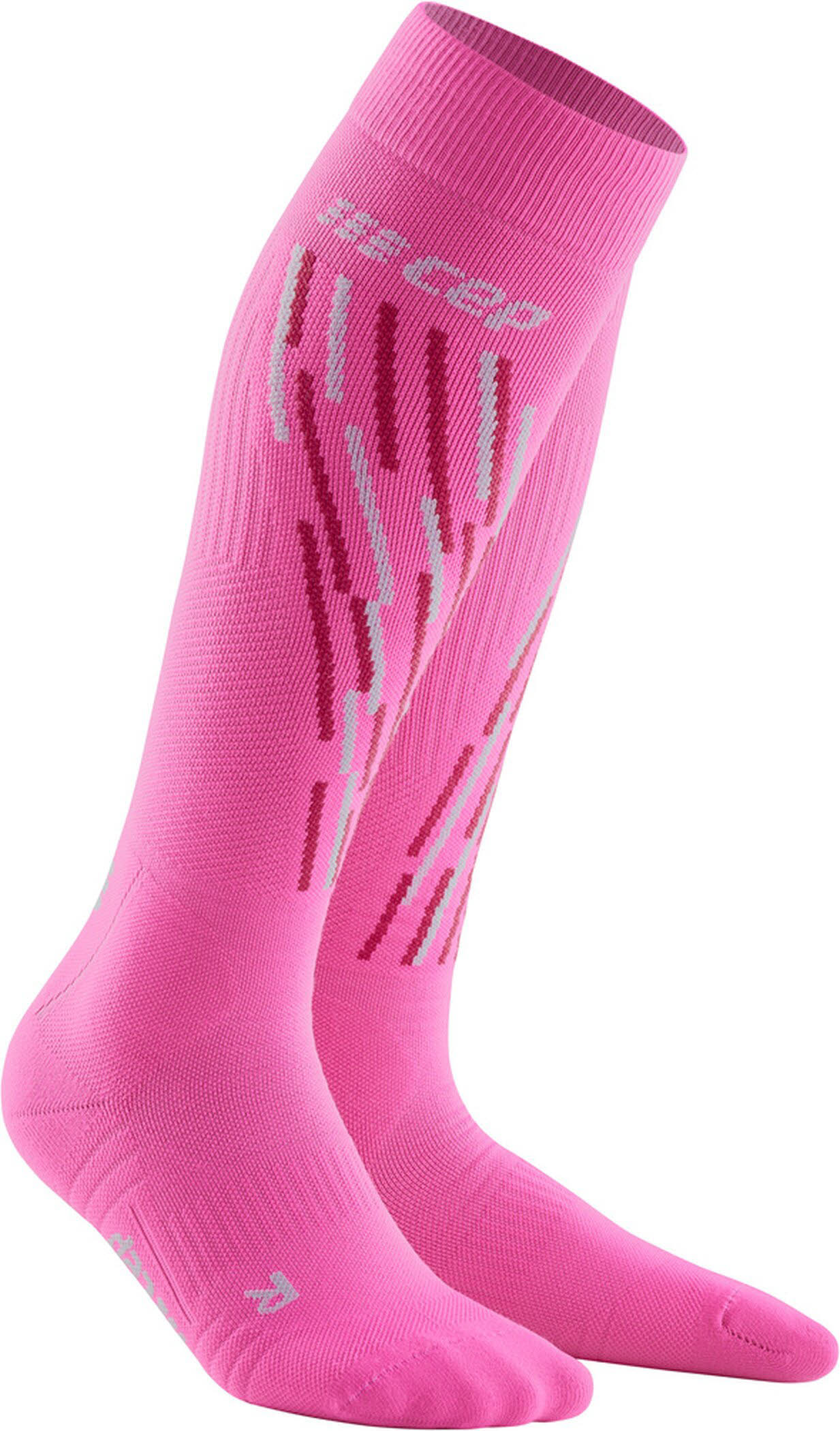 cep Ski thermo Damen Skisocken Kompression Funktion rosa