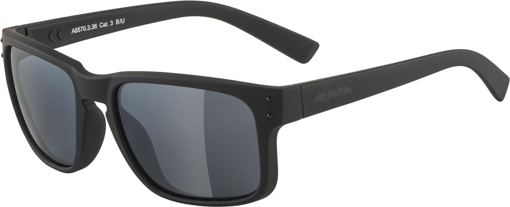 Alpina Kosmic Unisex Sportbrille Sonnenbrille schwarz