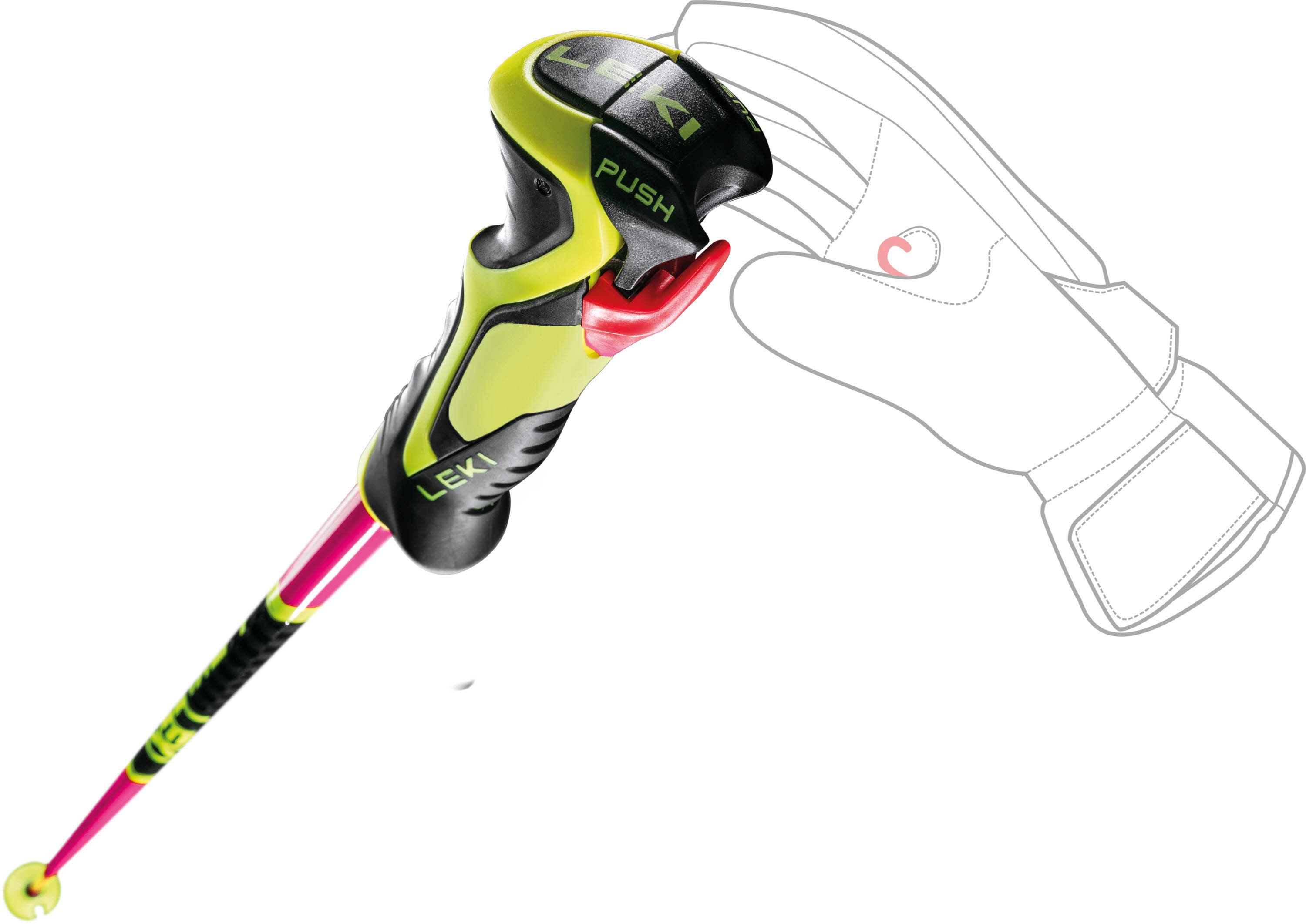 Leki WCR Lite SL 3D Skistöcke für Jugendliche Ski Alpin-Stöcke rosa NEU