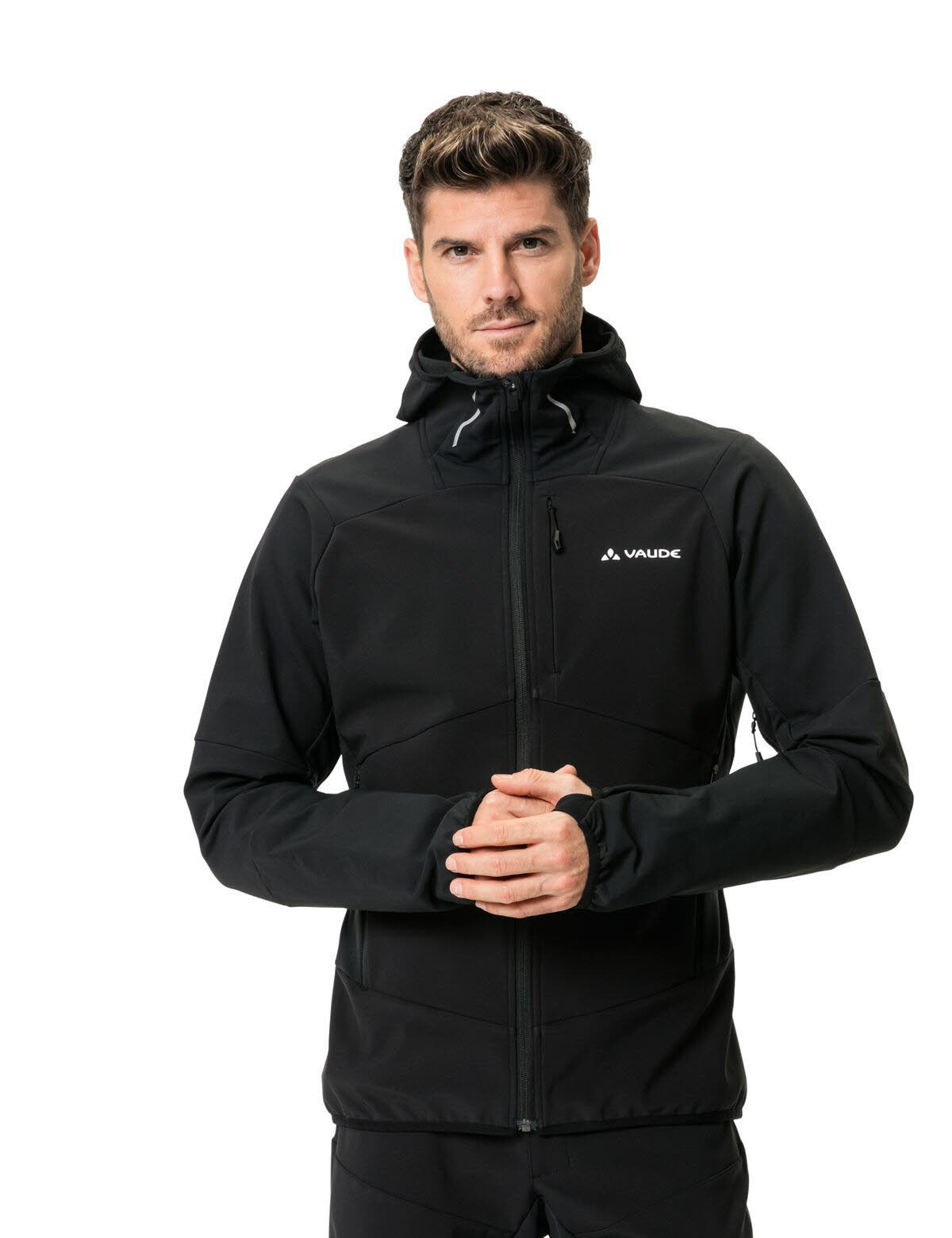 Vaude Larice Jacket V Herren Kapuzenjacke Softshelljacke schwarz