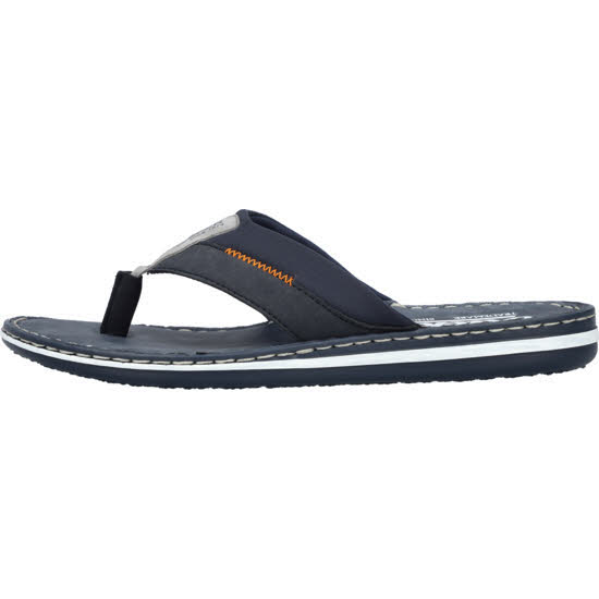 Rieker FSK Herren Sandalen Flip Flop Blau Weiß