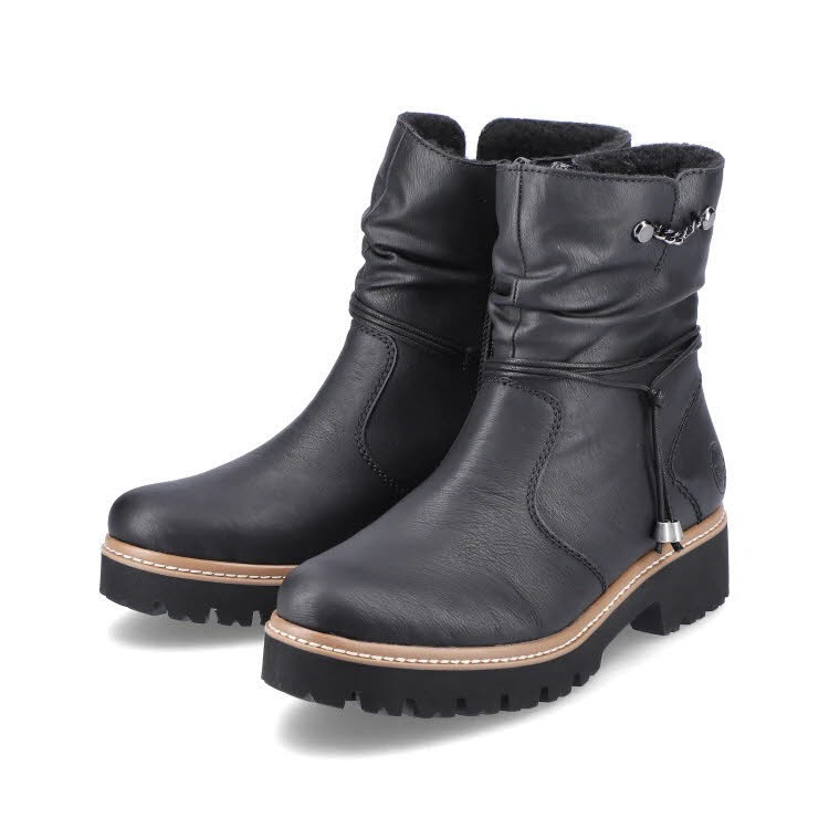 Rieker Damen Kurzstiefel Stiefelette Modeschuh schwarz NEU