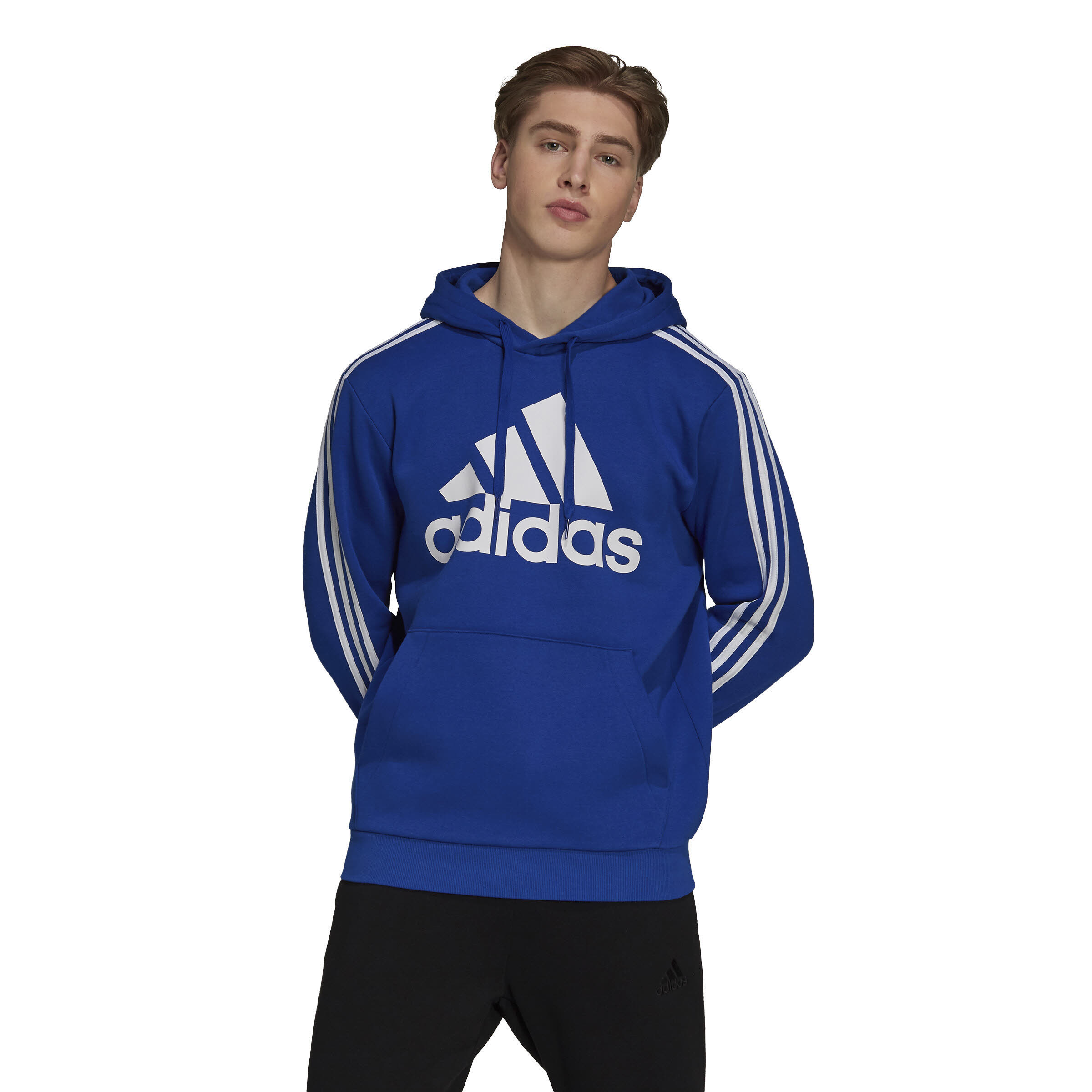 adidas sportswear Herren Kapuzenpullover Blau Weiß