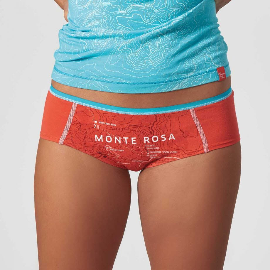 Ein schöner Fleck Erde MONTE ROSA Damen Unterhose Baumwolle Low-Cut rot NEU