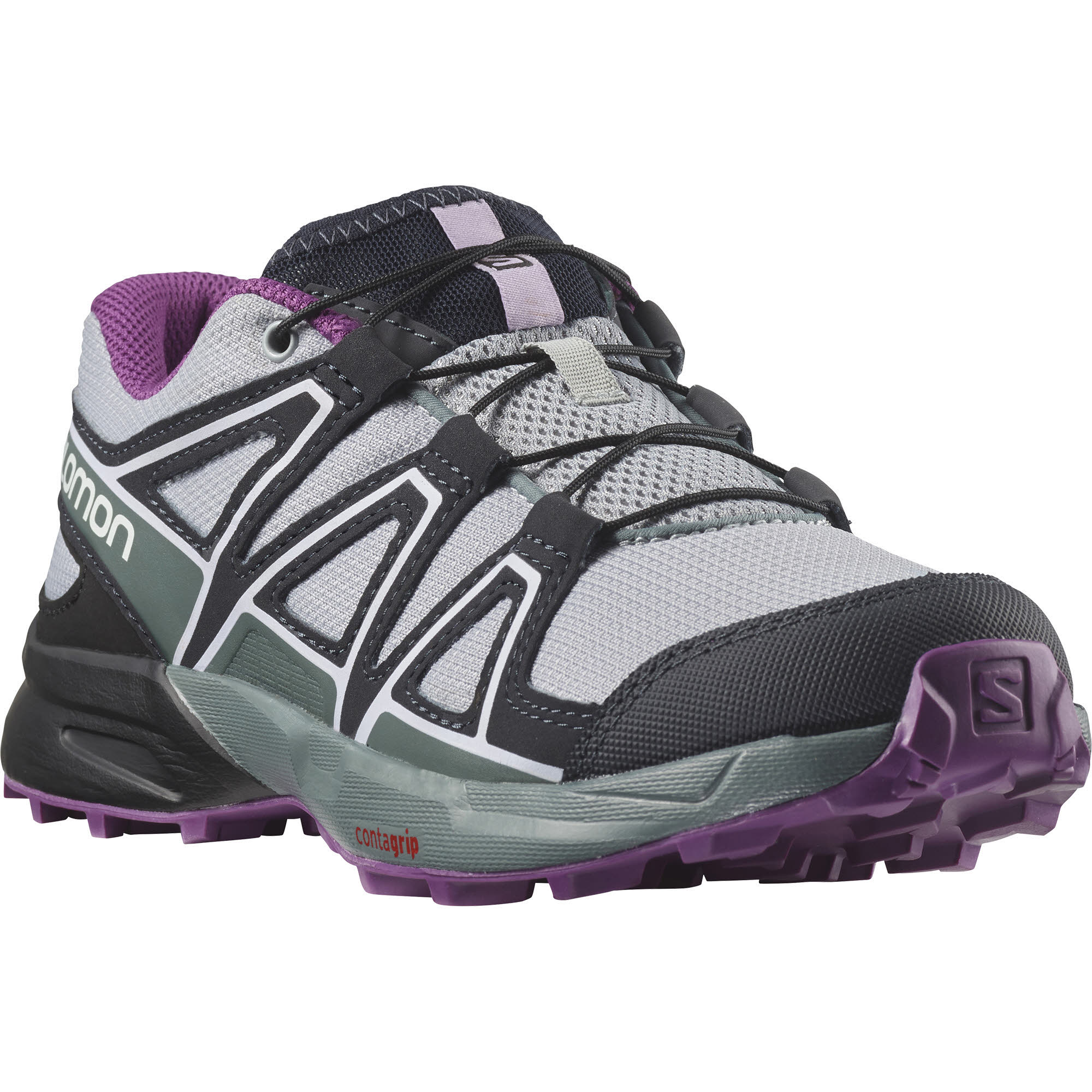 Salomon Speedcross J Kinderschuh Freizeitschuh Schnürrschuh grau Jungen