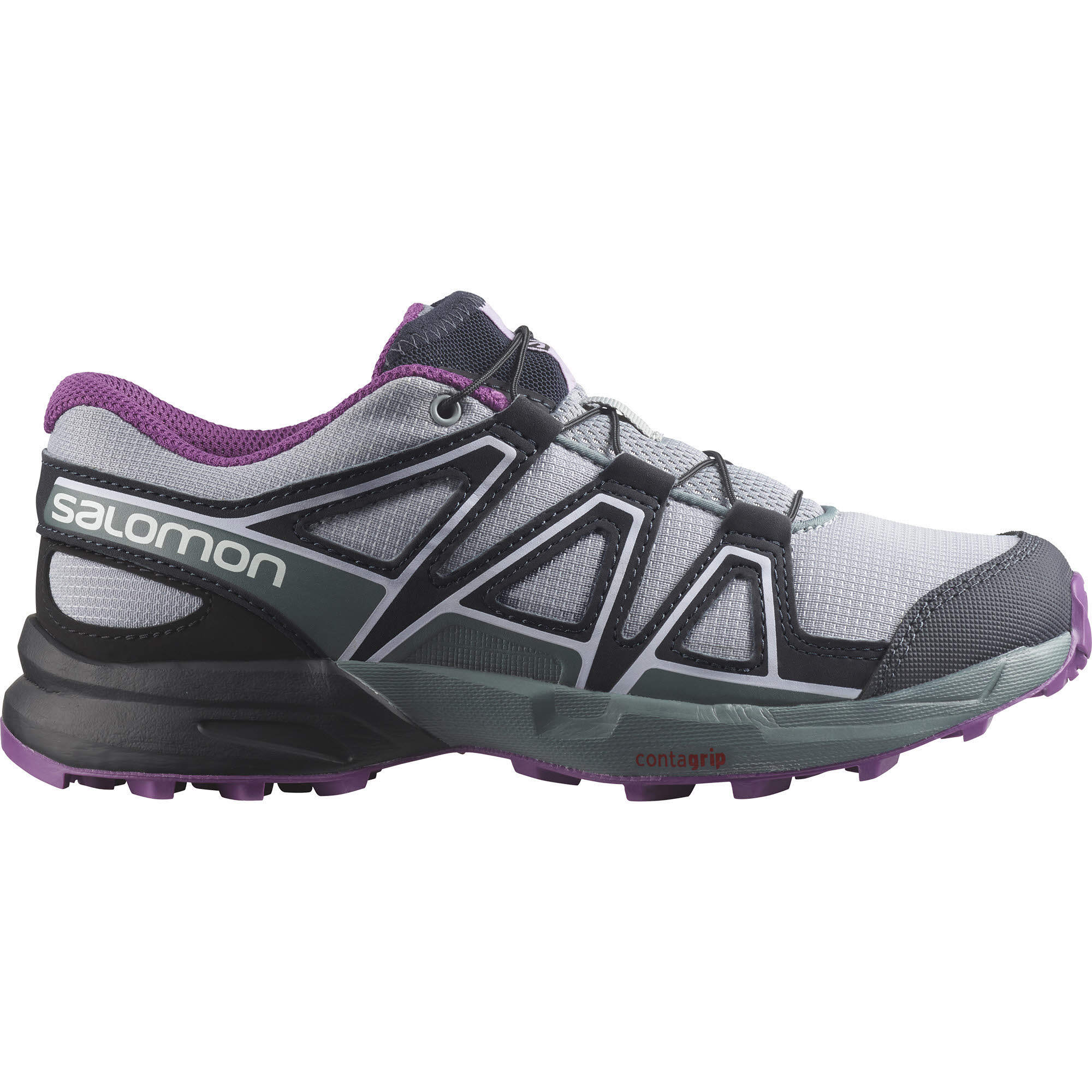 Salomon Speedcross J Kinderschuh Freizeitschuh Schnürrschuh grau Jungen