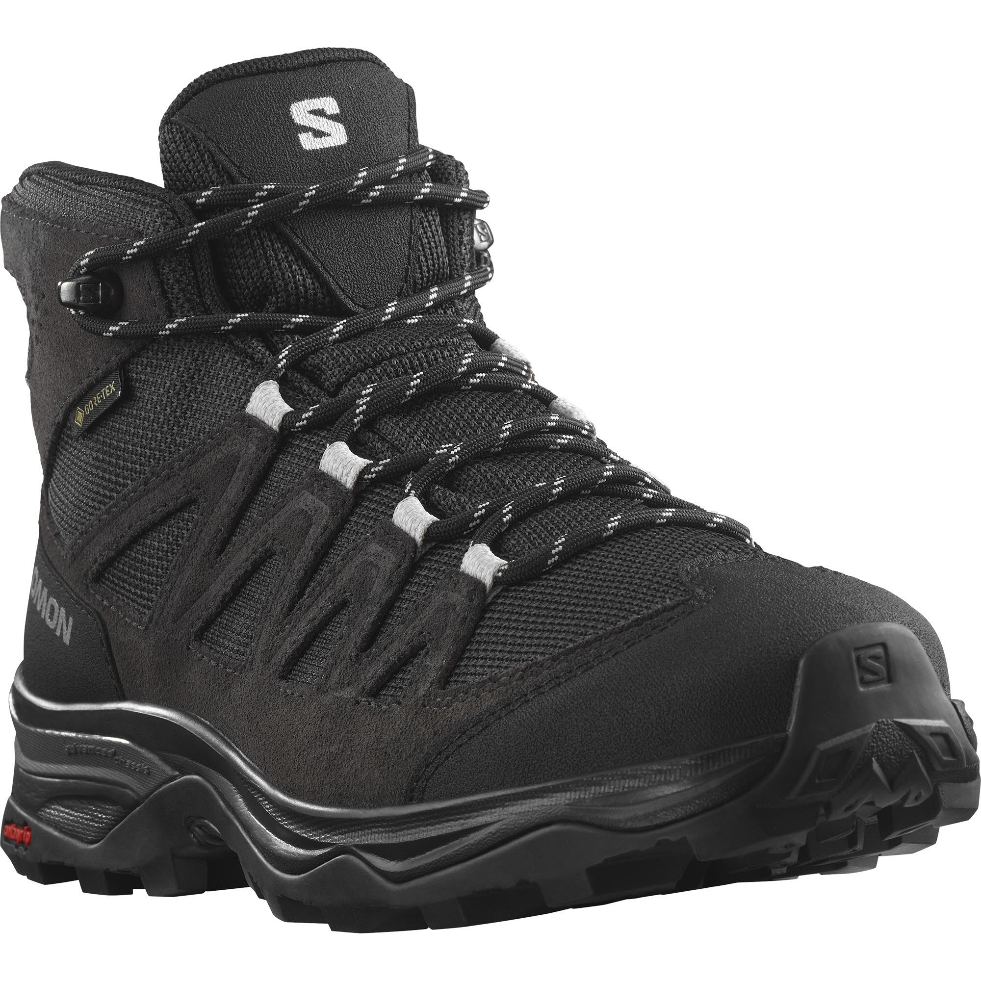 Salomon X Ward Leather Mid GTX Damen Trekkingschuh Schwarz