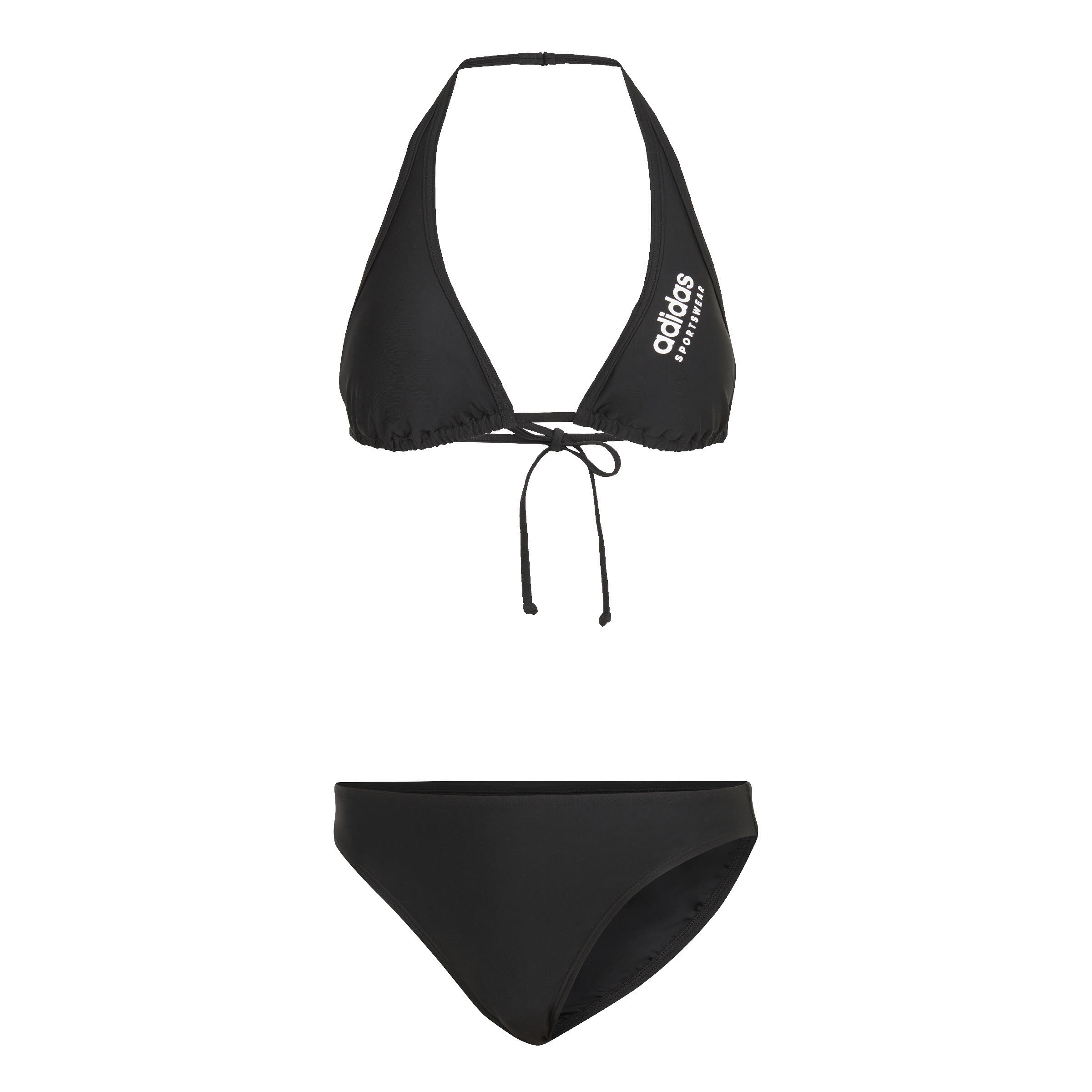 adidas Neckholder Bikini-Set Damen Badeanzug Set schwarz/weiß NEU