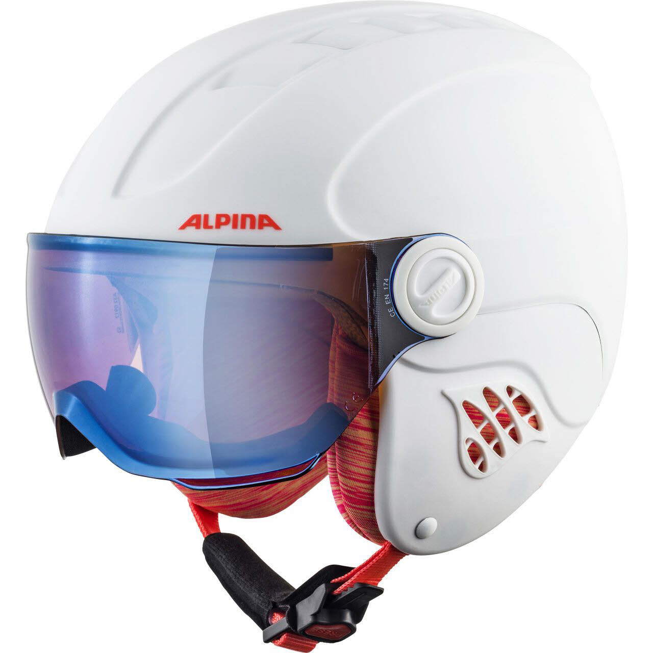 Alpina Carat LE Visor HM Skihelm Snowboardhelm mit Visier Mädchen weiß