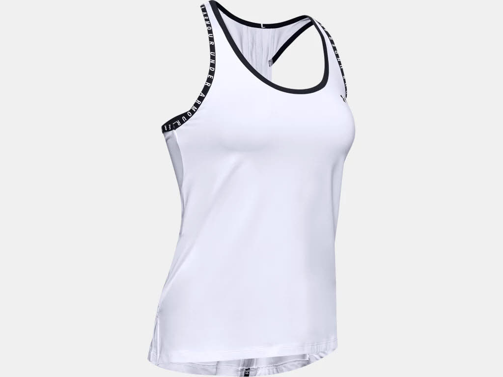 Under Armour Knockout Tank Damen Tanktop Ärmellos Sport Freizeit weiß NEU