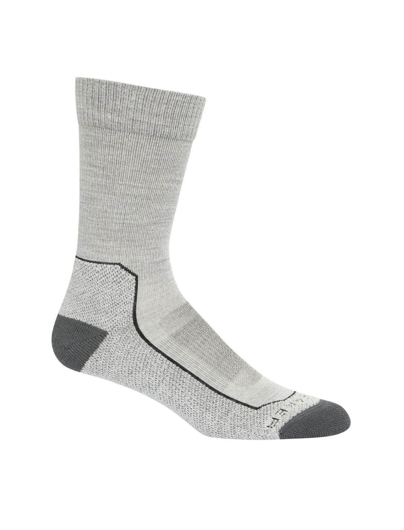 Icebreaker Mens Hike+ Light Crew Herren Trekkingsocken Wandersocken atmungsaktiv grau NEU