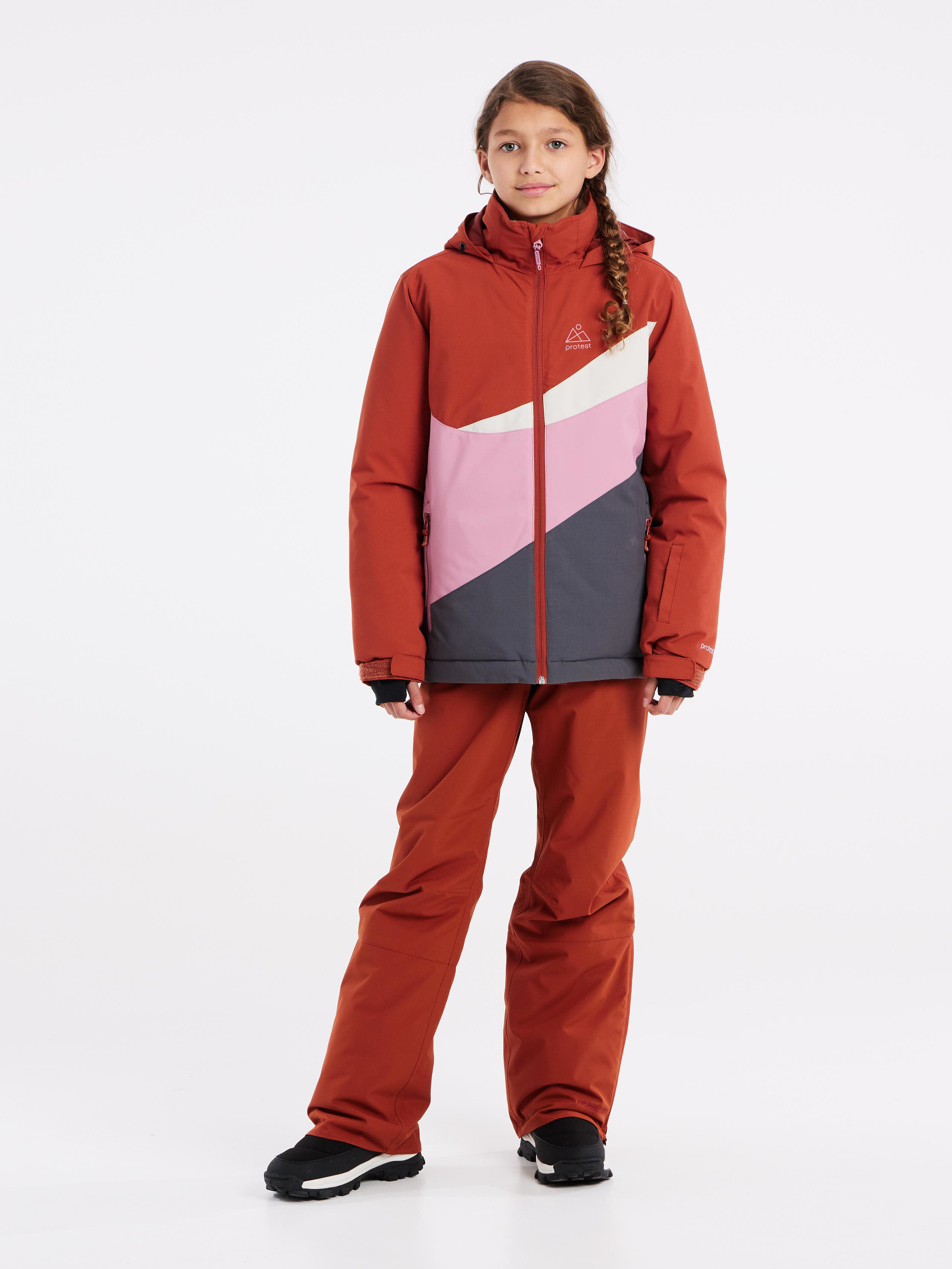 Protest PRTCOOT JR Mädchen Skijacke Schneejacke Wintersportjacke rot