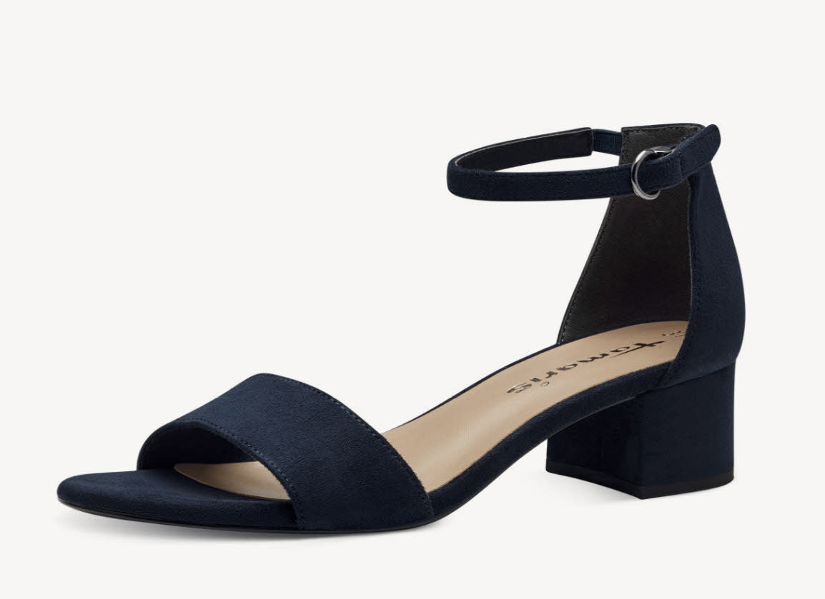 Tamaris Damen Sandalen Sandaletten Absatzschuhe Modeschuhe dunkelblau
