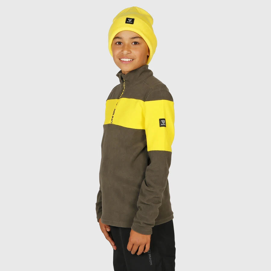 Brunotti Jungen Skirolli Langarm Kinnschutz Reißverschluss Komfort Outdoor Sport Freizeit grau NEU