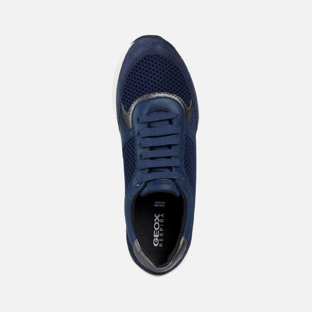 Geox Sukie Damen Low-Cut-Damensneaker atmungsaktiv blau