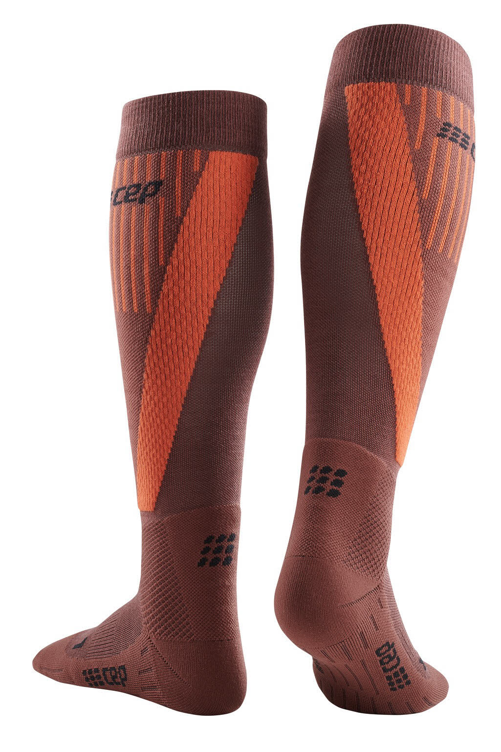 cep Ski Touren Damen Socken Kompression orange