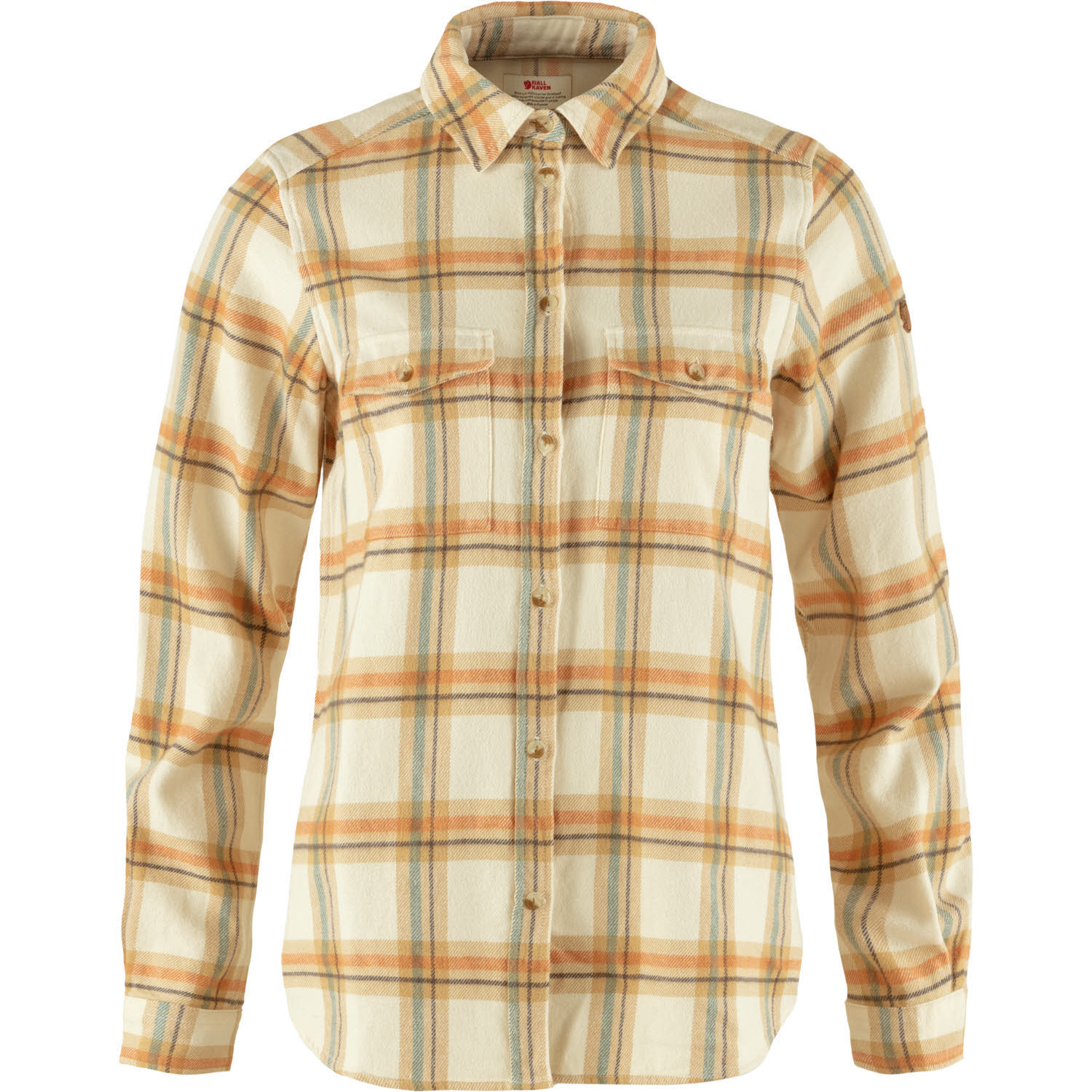 Fjällräven Övik Heavy Flannel Shirt W Flanellhemd aus Baumwolle Warm Damen Beige