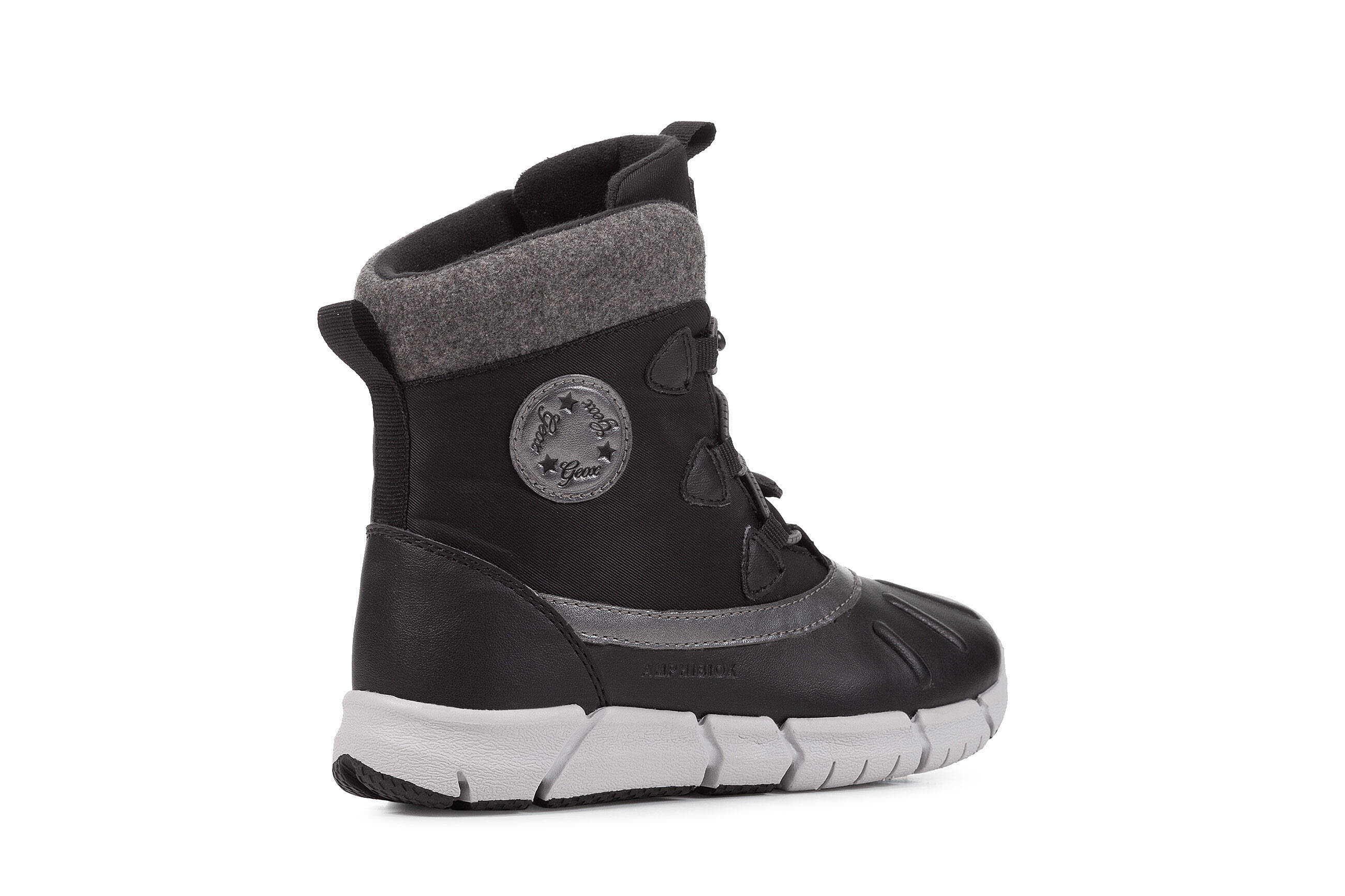 Geox Flexyper Abx Mädchen Stiefelette gefüttert Winterschuhe schwarz