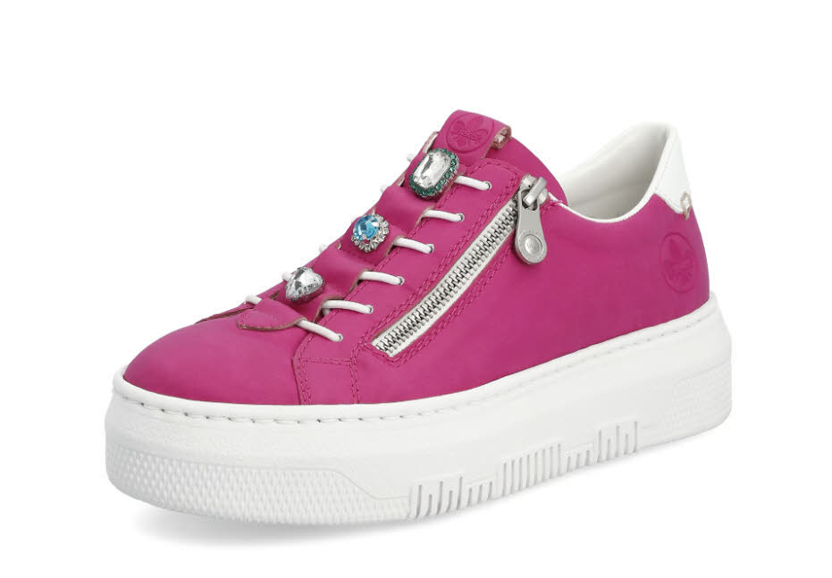 Rieker Damen Halbschuhe Sneaker Modeschuhe pink