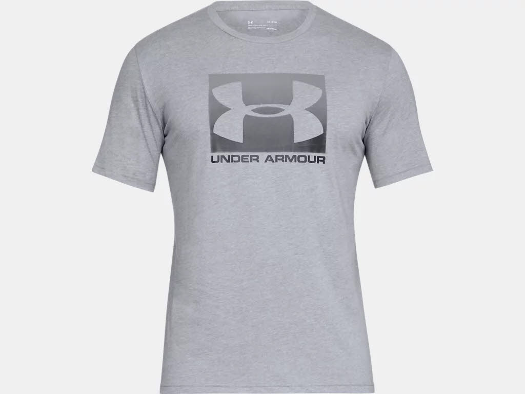 Under Armour HE UA BOXED SPORTSTYLE SS Herren T-Shirt Kurzarm Sport Freizeit grau NEU