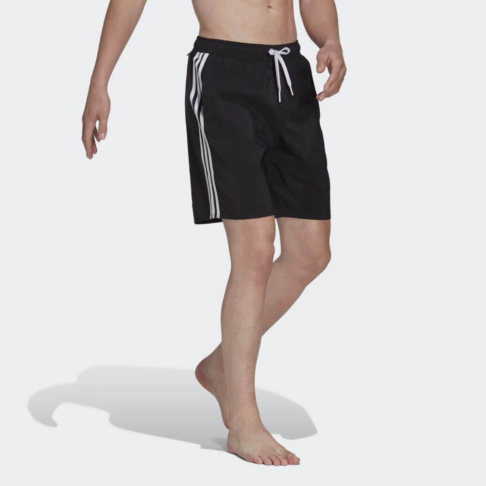 adidas 3-STREIFEN CLX Herren Badeshorts Badehose schwarz