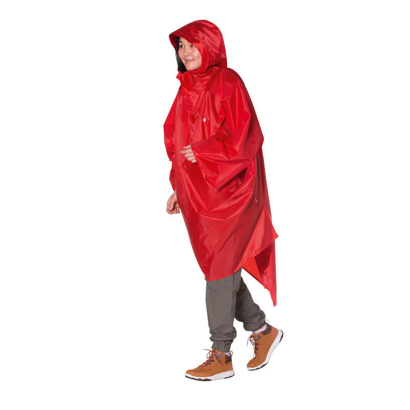 Tatonka Poncho 2 (M-L) Damen Regencape Regenponcho rot NEU