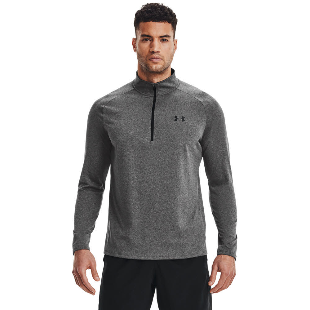 Under Armour Tech 2.0 1/2 Zip Herren Langarmshirt Funktionsshirt grau