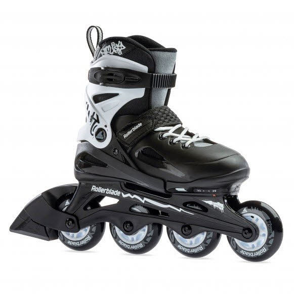 Rollerblade Fury Jugend Inliner Inlineskates unisex größenverstellbar schwarz/weiß