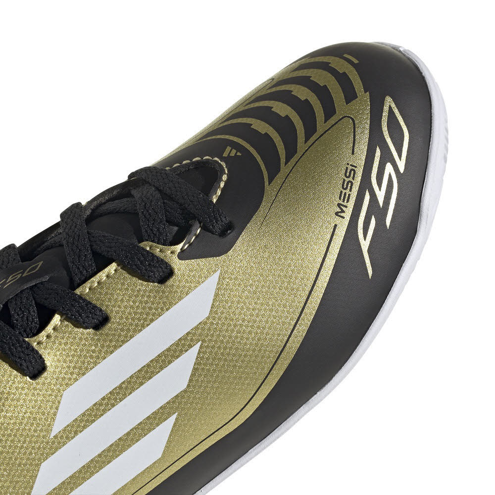 adidas F50 CLUB IN J MESSI Kinder Fußballschuhe Hallenschuhe gold