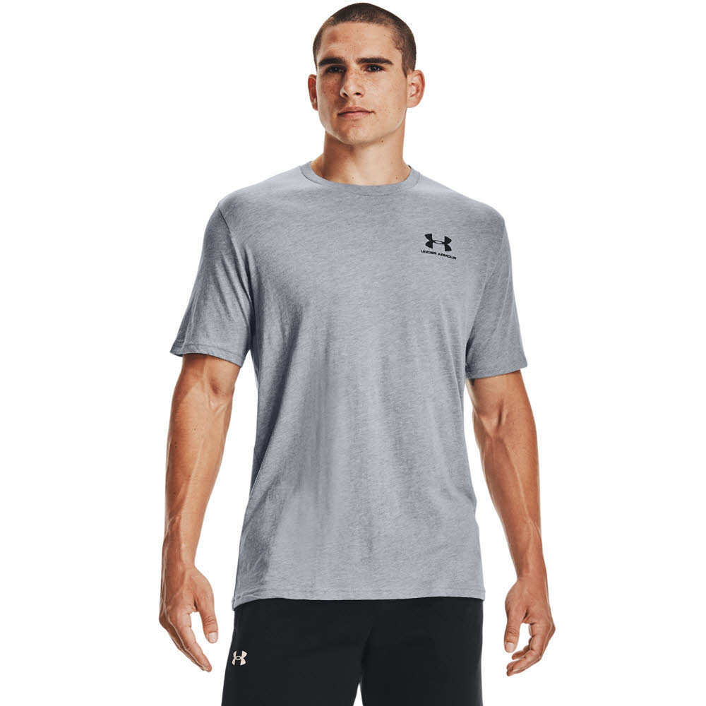 Under Armour Sportstyle Left Chest Logo Herren T-Shirt grau