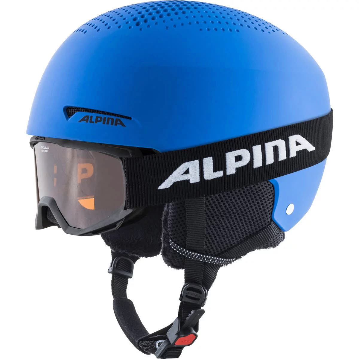 Apina ZUPO SET + PINEY Kinder Skihelm Snowboardhelm Ski Helmet Wintersport blau NEU