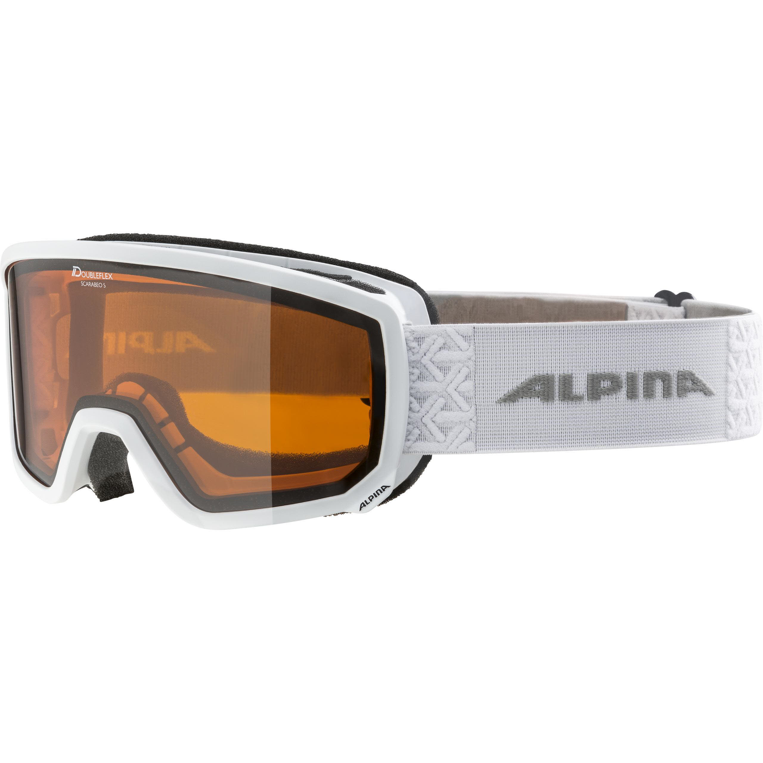 Alpina Scarabeo S DH Damen Skibrille Wintersportbrille Sonnenbrille white NEU