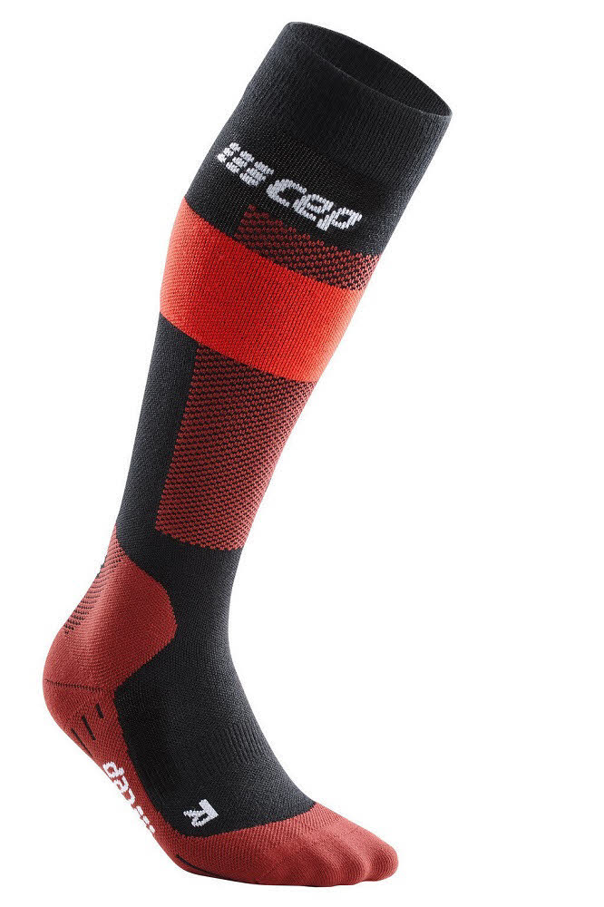 cep MERINO SOCKS SKIING MEN  Herren Skisocken Kompressionssocken rot