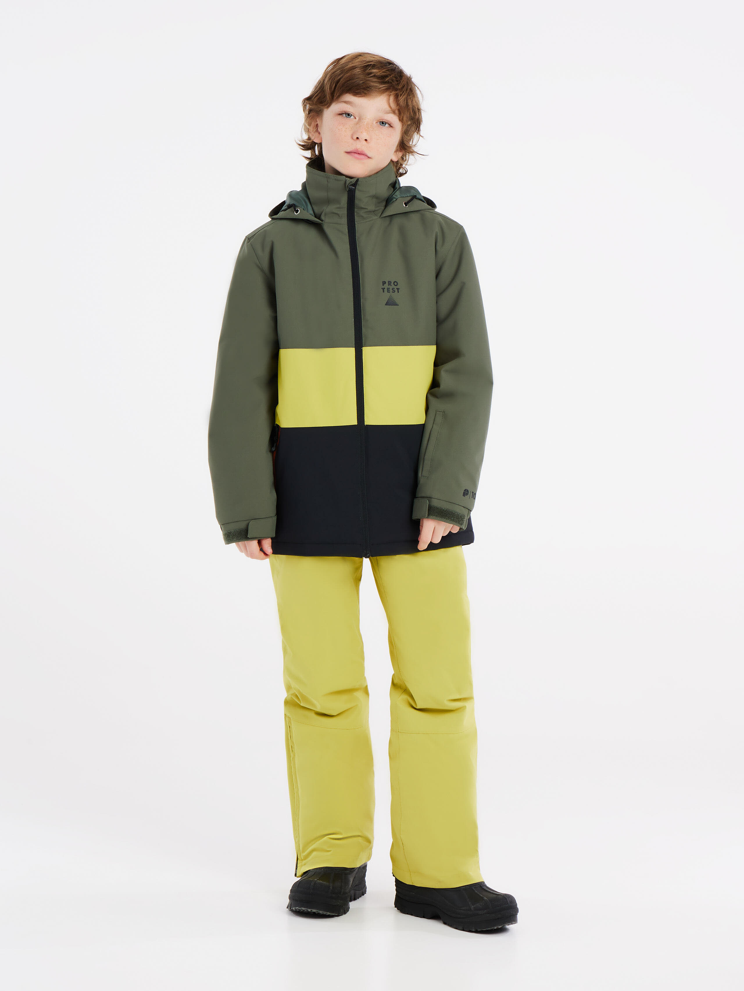 Protest PRTSKIMMER JR Skijacke Jungen Wintersportjacke Skijacke grün