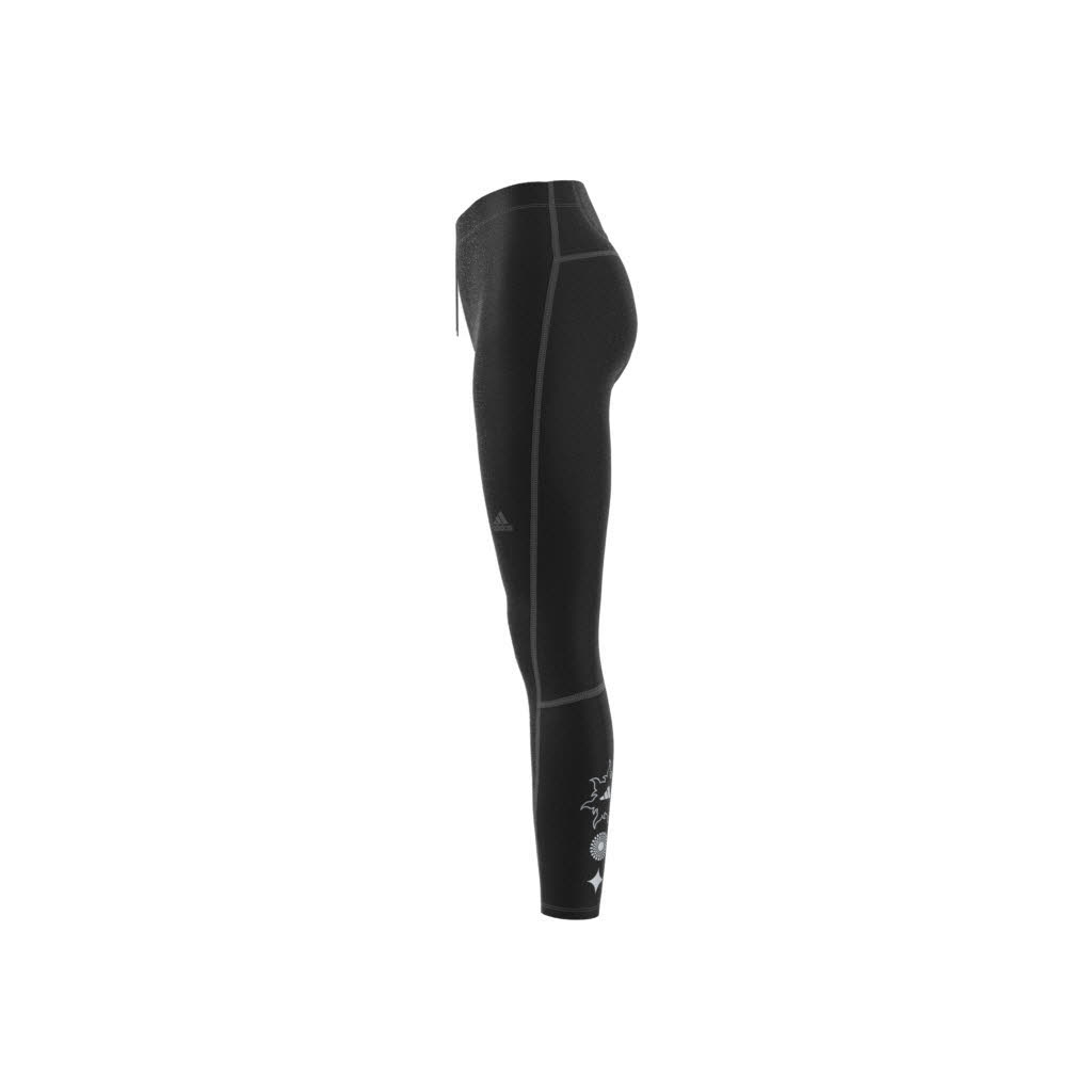 Adidas Run Icons Winter Running Leggings Recycelt Komfort Reflektierend Damen Schwarz